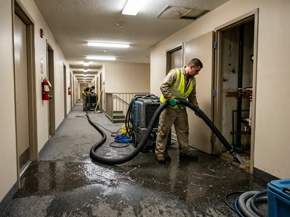 multi-unit-apartment-hallway-f-005 — frequently asked questions, Emergency Burst Pipe Water Extraction & Removal in Enterpri…